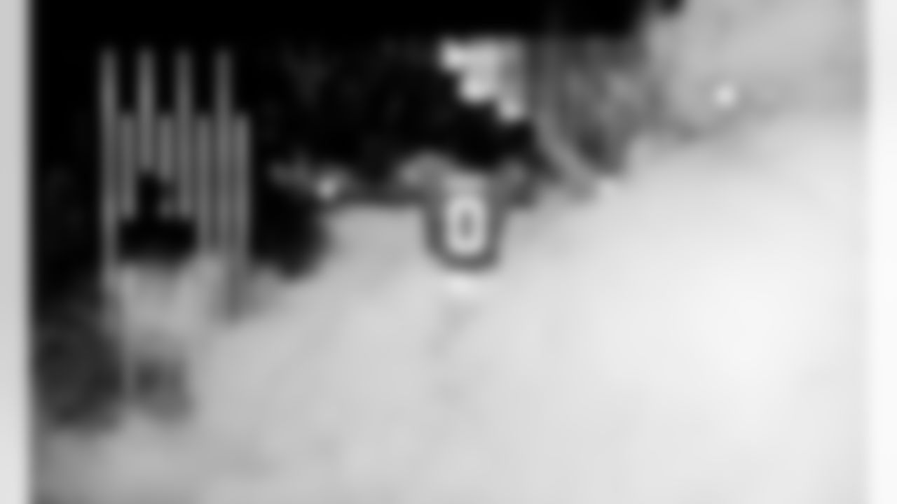 Detroit Lions running back Jahmyr Gibbs (0) before an NFL football game against the Chicago Bears on Sunday, Sept. 14, 2025 in Detroit. (Jeff Nguyen/Detroit Lions via AP)