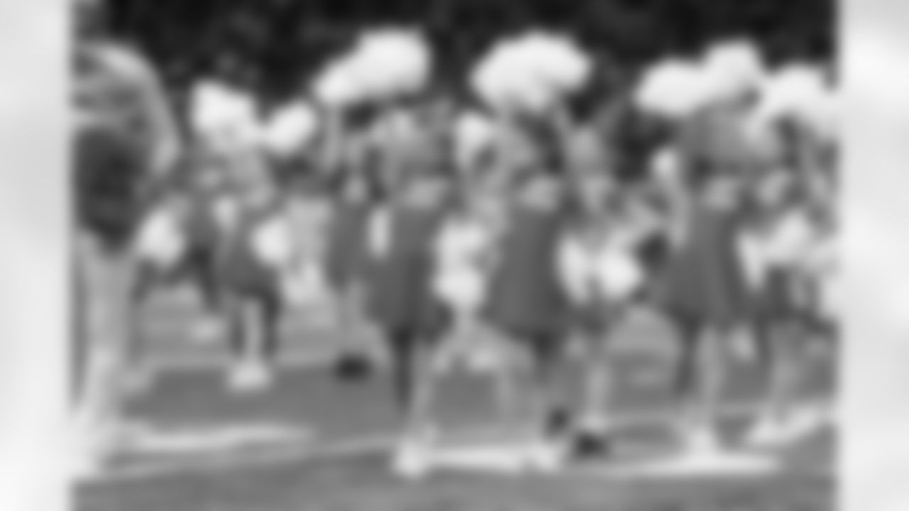 Detroit Lions Junior Cheer Clinic performs at halftime during an NFL football game against the Pittsburgh Steelers on Sunday, Dec. 21, 2025 in Detroit. (Jeff Nguyen/Detroit Lions via AP)