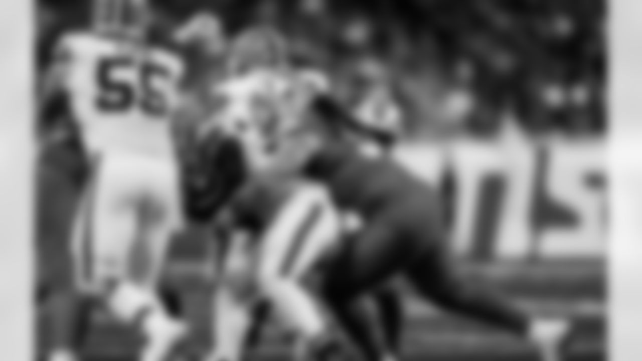 Detroit Lions defensive lineman Roy Lopez (51) during an NFL football game against the Cleveland Browns on Sunday, Sept. 28, 2025 in Detroit. (Jeff Nguyen/Detroit Lions via AP)