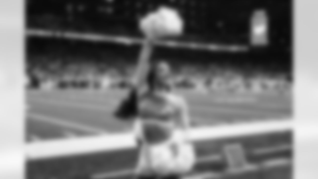 Detroit Lions Cheerleaders perform during an NFL football game against the Dallas Cowboys on Thursday, Dec. 4, 2025 in Detroit. (Mike Ferdinande/Detroit Lions)