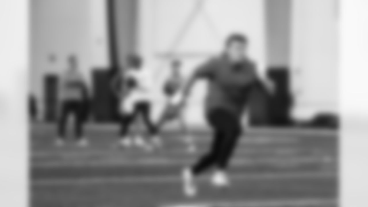 Detroit Lions wide receiver Tom Kennedy (85) during offseason workouts at the Meijer Performance Center on May 21, 2025 in Allen Park, Mich. (Jeff Nguyen/Detroit Lions)