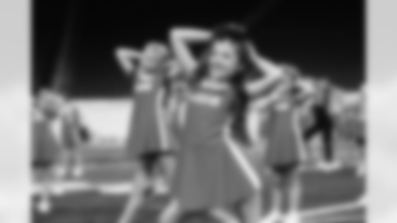 Participants during the junior cheer clinic at Ford Field on Dec. 7, 2025 in Detroit. (Mike Ferdinande/Detroit Lions)