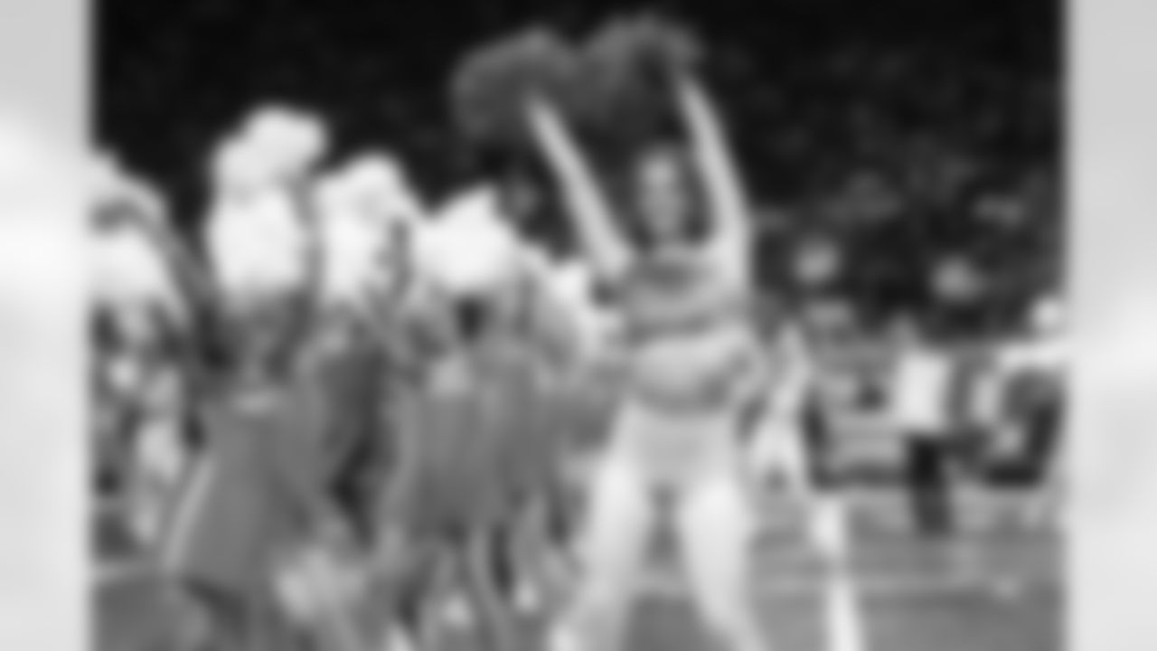 Junior Cheer participants perform at halftime during an NFL football game against the Pittsburgh Steelers on Sunday, Dec. 21, 2025 in Detroit. (Mike Ferdinande/Detroit Lions)