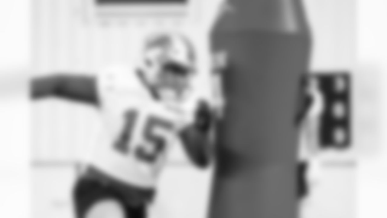 Detroit Lions linebacker Grant Stuard (15) during practice at the Meijer Performance Center on Dec. 11, 2025 in Allen Park, Mich. (Jeff Nguyen/Detroit Lions)