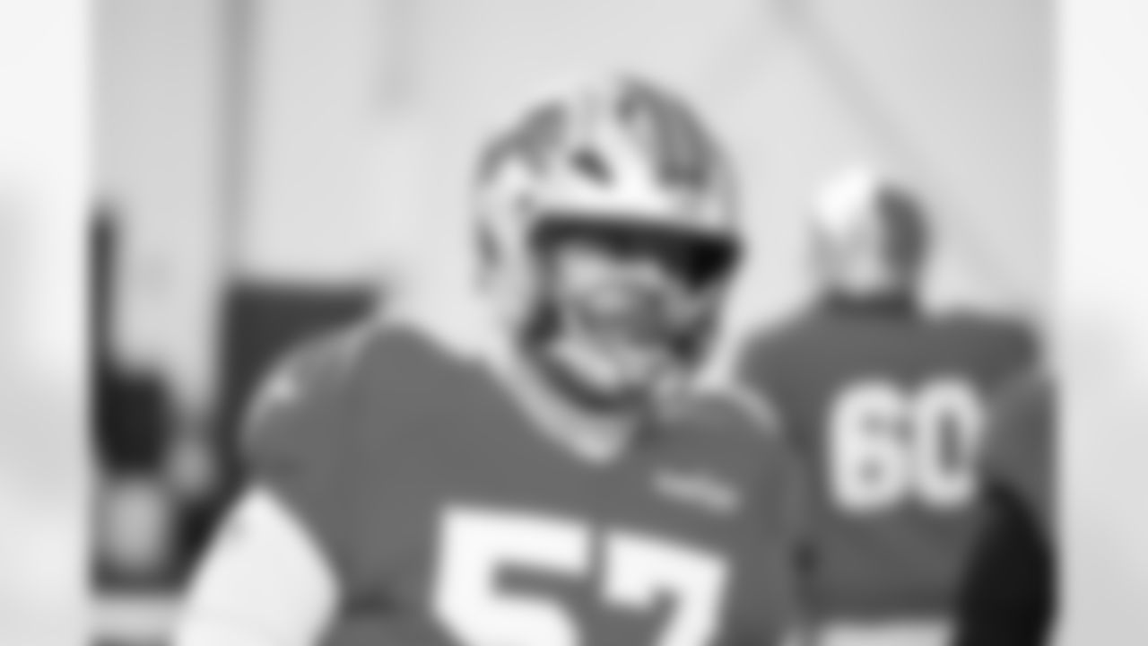 Detroit Lions offensive lineman Trystan Colon (57) during practice at the Meijer Performance Center on Dec. 10, 2025 in Allen Park, Mich. (Jeff Nguyen/Detroit Lions)