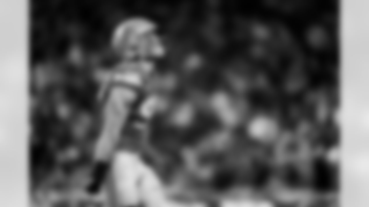 Detroit Lions defensive lineman Aidan Hutchinson (97) celebrates after a sack during an NFL football game against the Tampa Bay Buccaneers on Sept. 15, 2024 in Detroit. (Jeff Nguyen/Detroit Lions via AP)