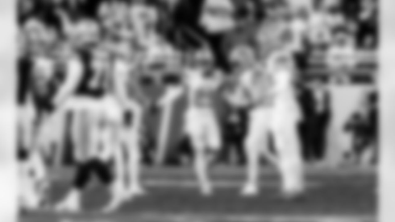 Detroit Lions defensive back Avonte Maddox (29), Detroit Lions linebacker Alex Anzalone (34), and Detroit Lions edge rusher Aidan Hutchinson (97) during an NFL football game against the Dallas Cowboys on Thursday, Dec. 4, 2025 in Detroit. (Jeff Nguyen/Detroit Lions via AP)