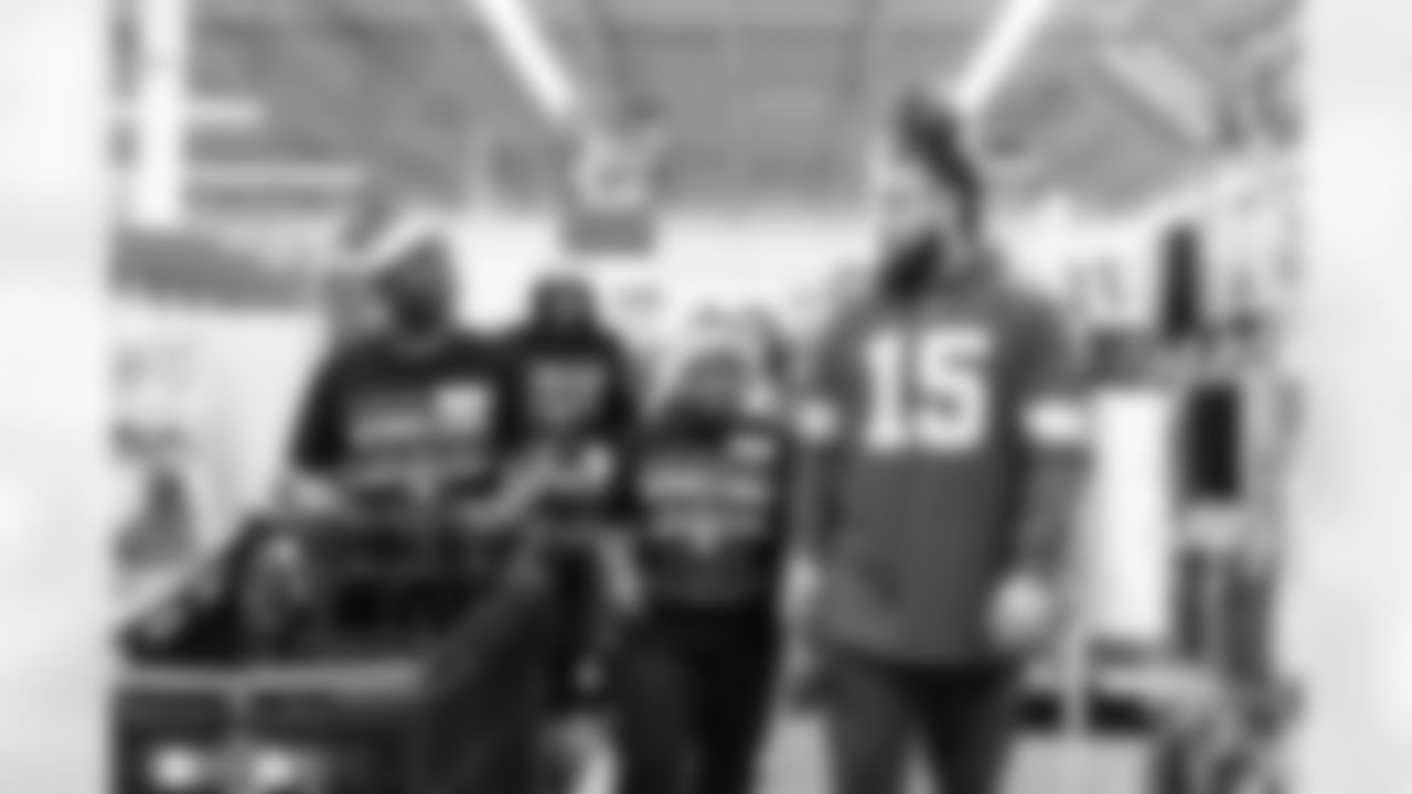 Detroit Lions linebacker Grant Stuard (15) during Shop with a Lion at Meijer on Dec. 8, 2025 in Detroit. (Stephanie VanWagoner/Detroit Lions)