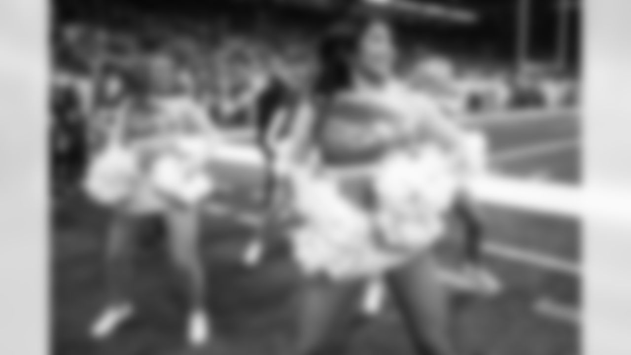 Detroit Lions Cheerleaders perform during an NFL football game against the Dallas Cowboys on Thursday, Dec. 4, 2025 in Detroit. (Mike Ferdinande/Detroit Lions)