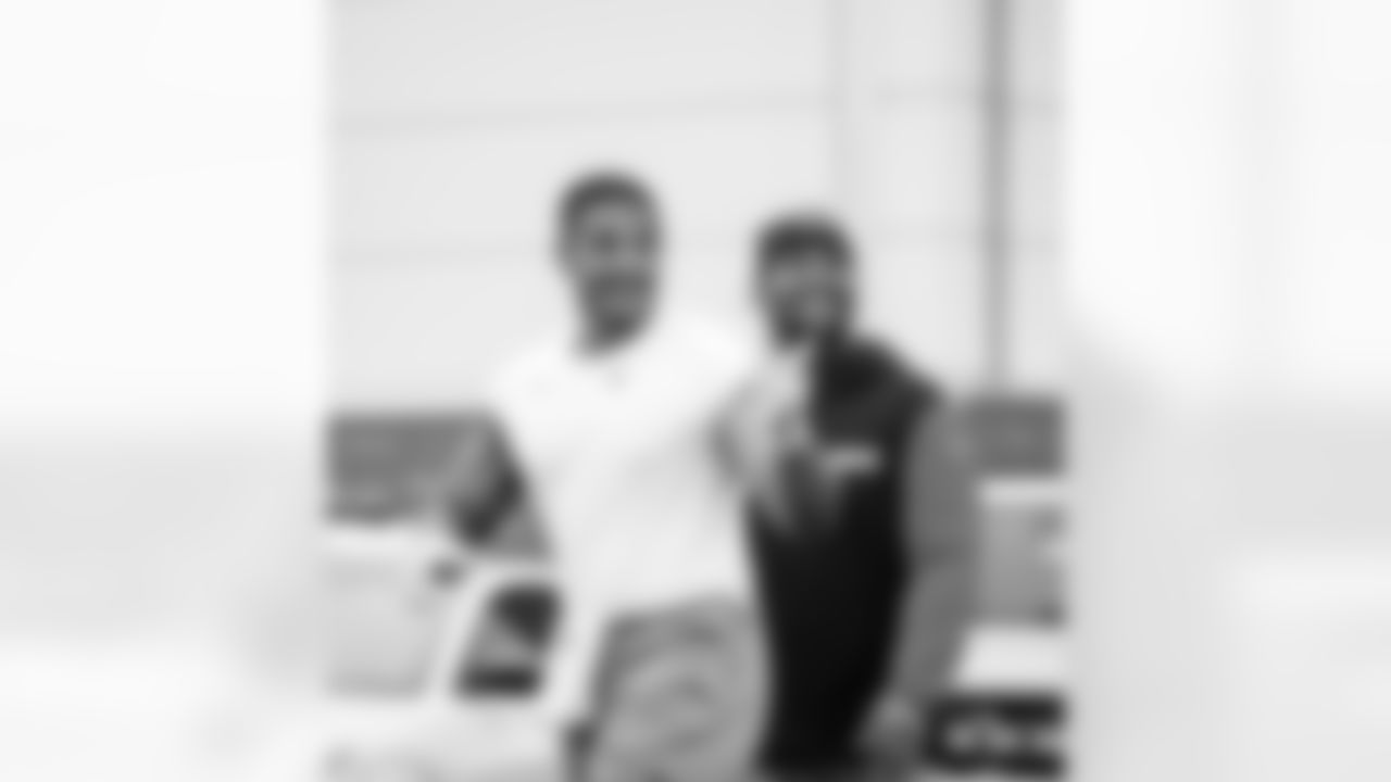 Detroit Lions defensive lineman Ahmed Hassanein and Detroit Lions defensive lineman Tyleik Williams during offseason workouts at the Meijer Performance Center on May 14, 2025 in Allen Park, Mich. (Jeff Nguyen/Detroit Lions)