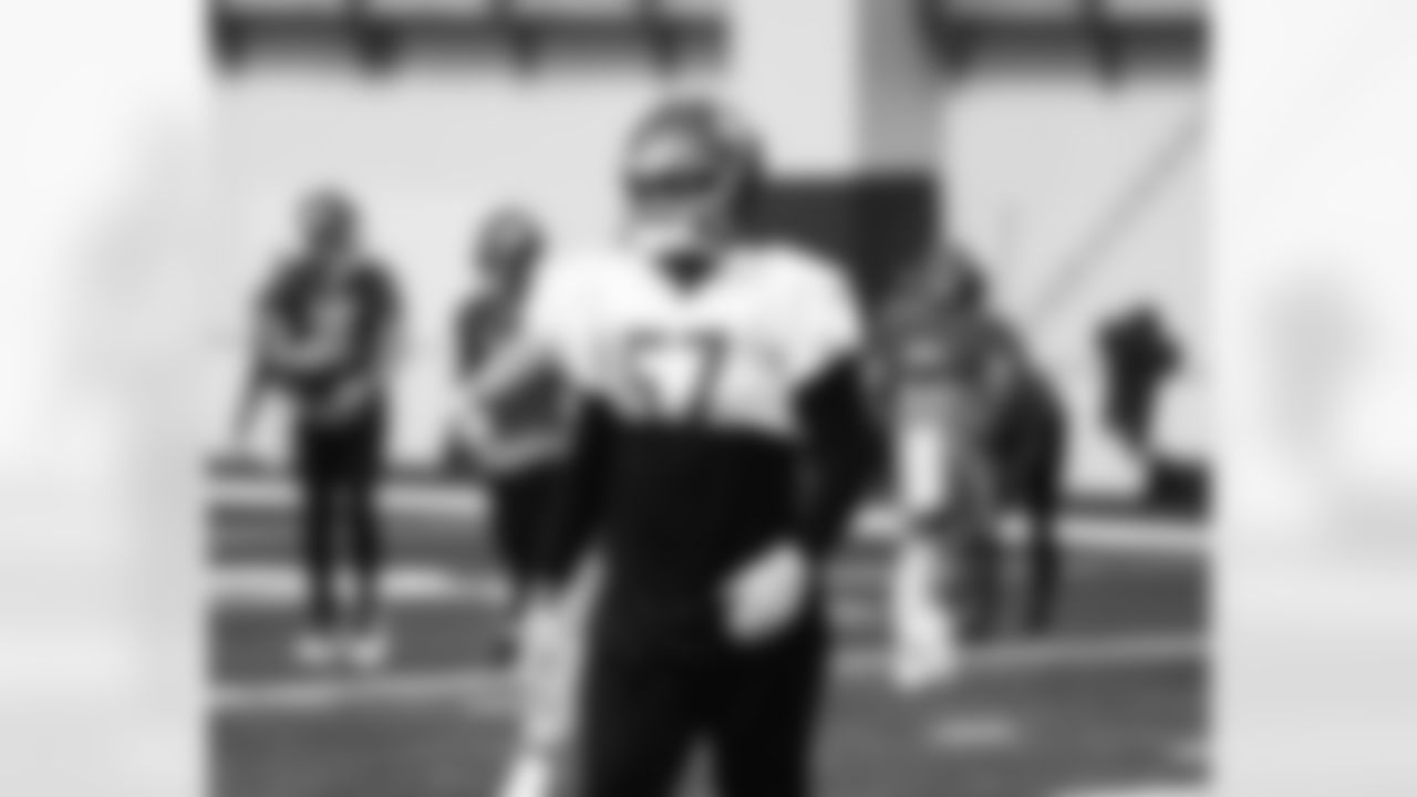 Detroit Lions linebacker Anthony Pittman (57) during practice at the Lions training facility in Allen Park, MI on January 5, 2024. (Jeff Nguyen/Detroit Lions)