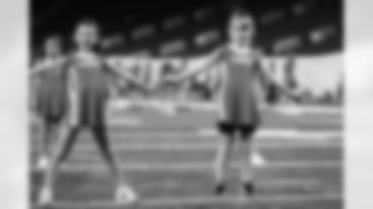 Participants during the junior cheer clinic at Ford Field on Dec. 7, 2025 in Detroit. (Mike Ferdinande/Detroit Lions)
