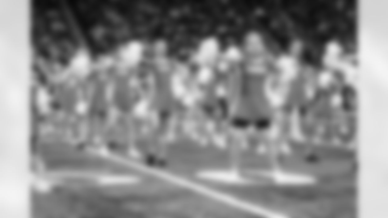 Junior Cheer participants perform at halftime during an NFL football game against the Pittsburgh Steelers on Sunday, Dec. 21, 2025 in Detroit. (Mike Ferdinande/Detroit Lions)