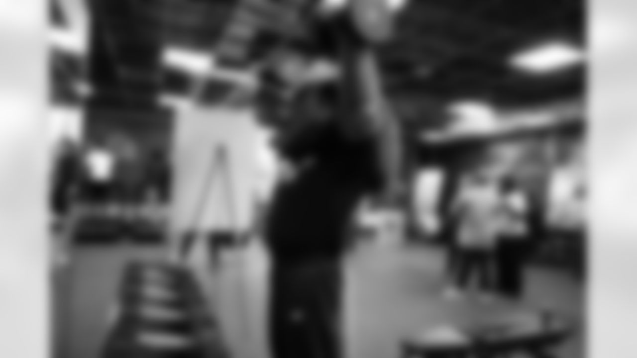 Detroit Lions Mascot Roary during the UDIM & Planet Fitness Health and Wellness room reveal during a Count Day activation event at Detroit Lions Academy on Feb. 11, 2026 in Detroit. (Carl Jones II/Detroit Lions)