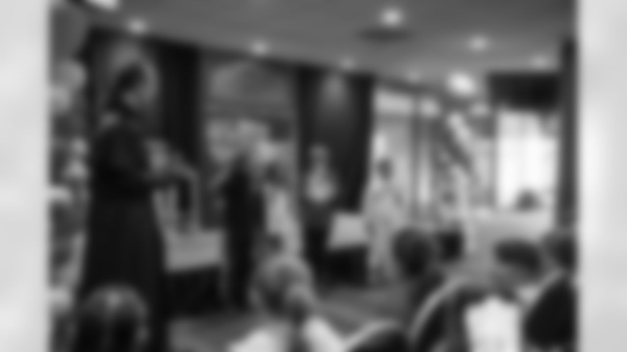 Students engaging with Author Jonathan Rand during the One Pride Literacy Fest at Ford Field on Oct. 28, 2025 in Detroit. (Steven Stark/Detroit Lions)