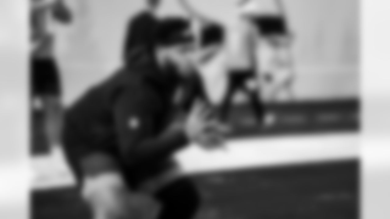 Detroit Lions offensive lineman Miles Frazier (71) before an NFL football game against the Minnesota Vikings on Thursday, Dec. 25, 2025 in Minneapolis. (Jeff Nguyen/Detroit Lions via AP)