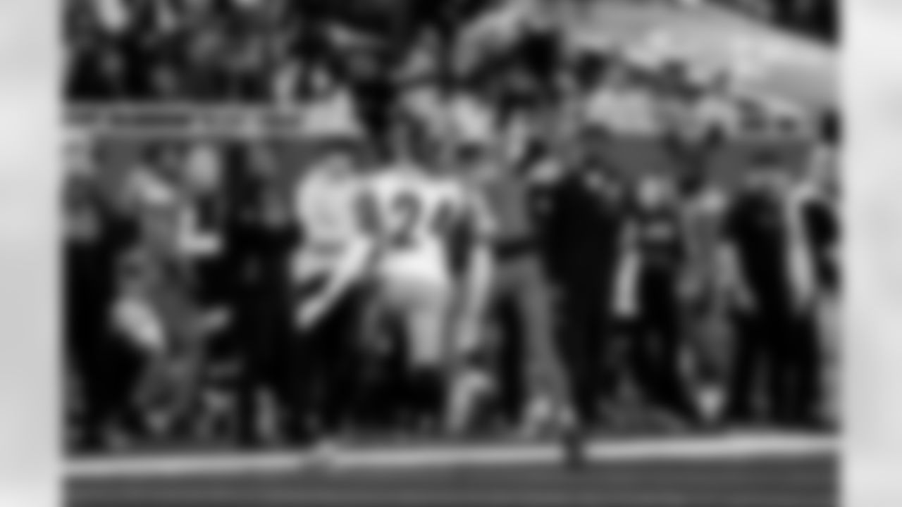 Detroit Lions wide receiver Jameson Williams (1) during an NFL football game against the Pittsburgh Steelers on Sunday, Dec. 21, 2025 in Detroit. (Jeff Nguyen/Detroit Lions via AP)