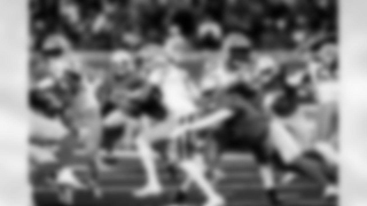 Detroit Lions linebacker Grant Stuard (15) during an NFL football game against the Green Bay Packers on Thursday, Nov. 27, 2025 in Detroit. (Jeff Nguyen/Detroit Lions via AP)