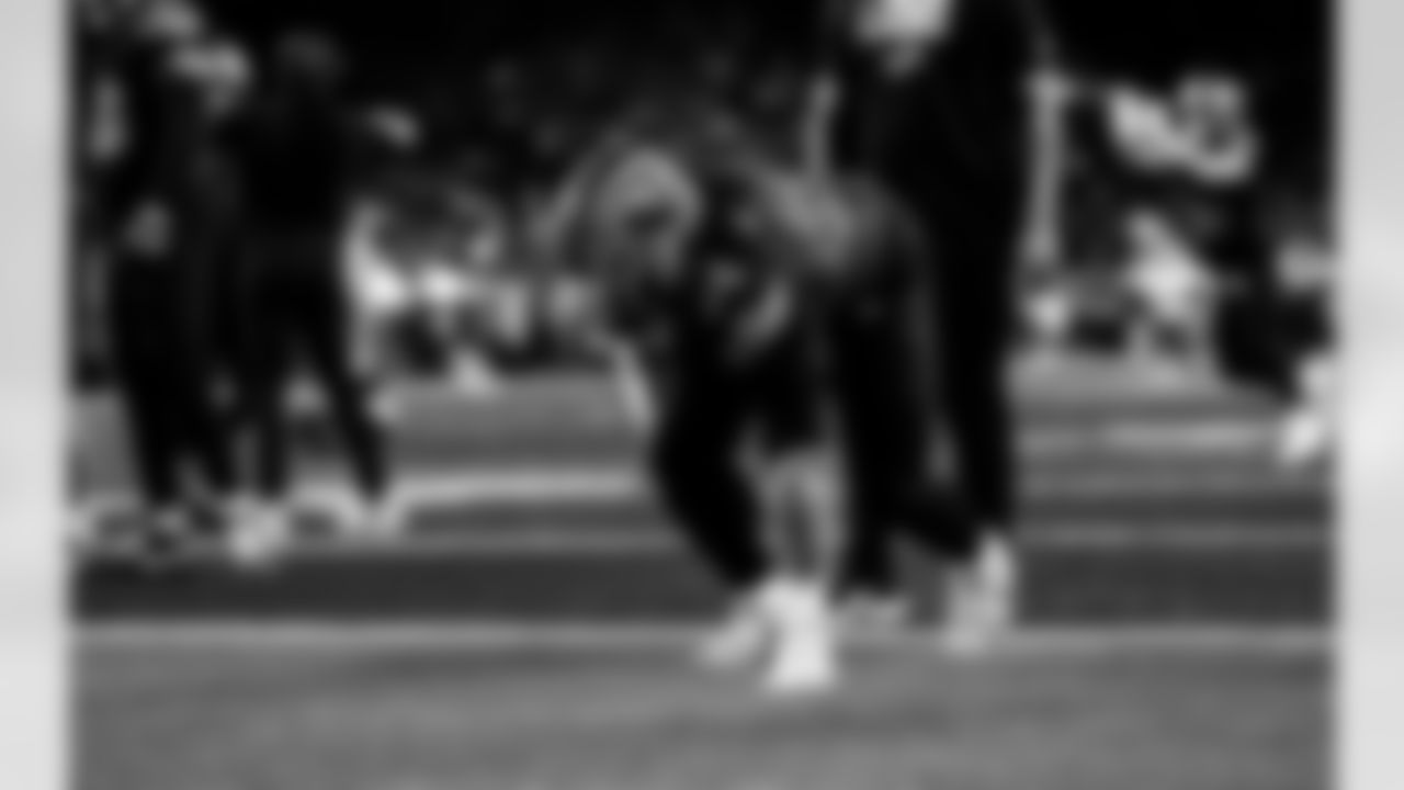 Detroit Lions defensive lineman Alim McNeill (54) before an NFL football game against the Tampa Bay Buccaneers on Monday, Oct. 20, 2025 in Detroit. (Jeff Nguyen/Detroit Lions via AP)