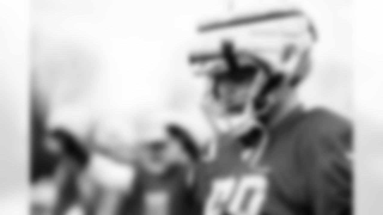 Detroit Lions tackle Taylor Decker (68) during practice at the Lions training facility in Allen Park, MI on December 8, 2023. (Jeff Nguyen/Detroit Lions)