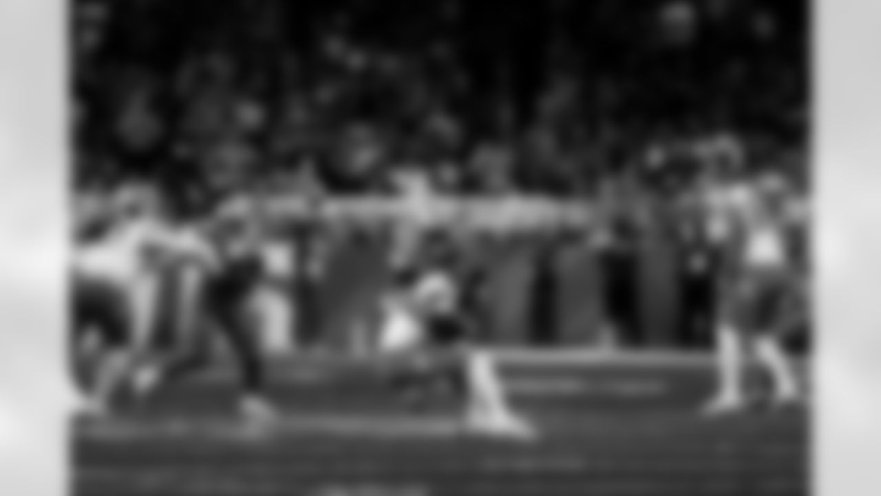 Detroit Lions linebacker Alex Anzalone (34) sacks quarterback during an NFL football game against the Tennessee Titans on Oct. 27, 2024 in Detroit. (Jeff Nguyen/Detroit Lions via AP)