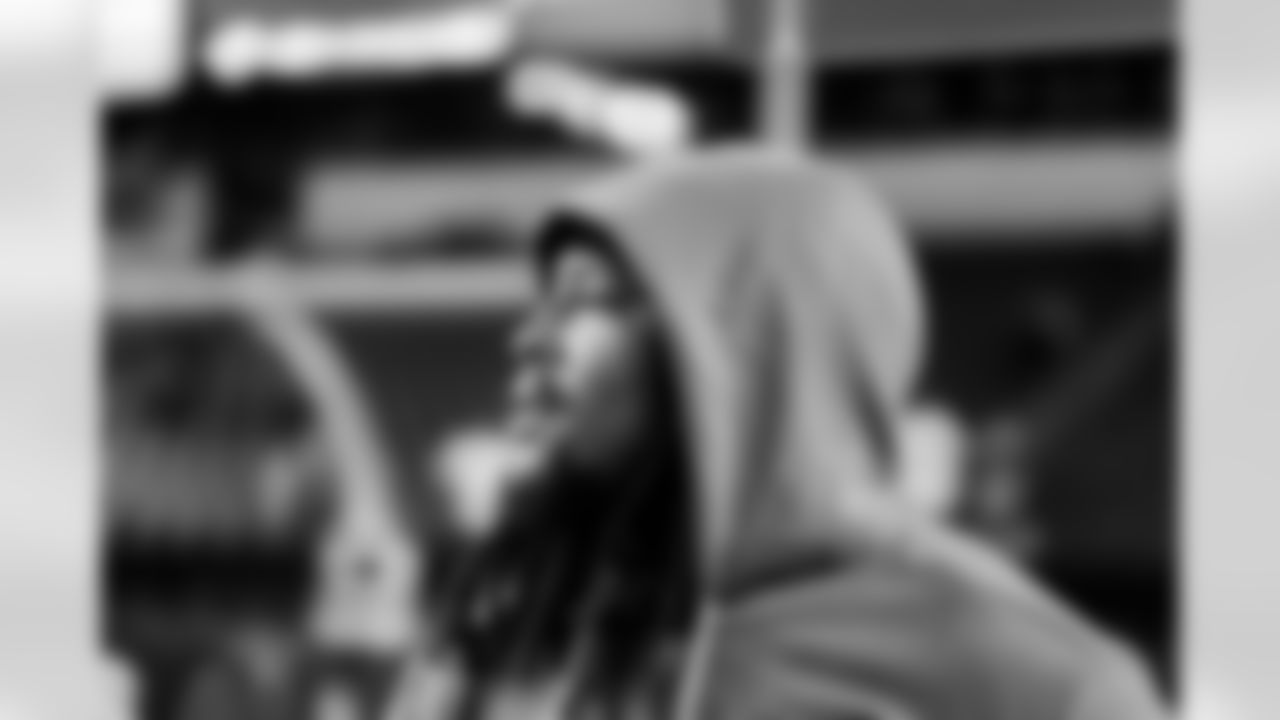 Detroit Lions defensive lineman Tyleik Williams (91) before an NFL football game against the Philadelphia Eagles on Sunday, Nov. 16, 2025 in Philadelphia. (Jeff Nguyen/Detroit Lions via AP)