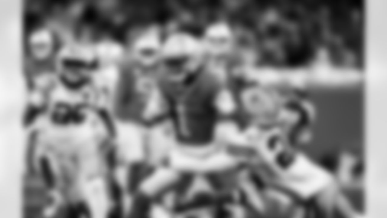 Detroit Lions wide receiver Jameson Williams (1) during an NFL football game against the Green Bay Packers on Thursday, Nov. 27, 2025 in Detroit. (Jeff Nguyen/Detroit Lions via AP)