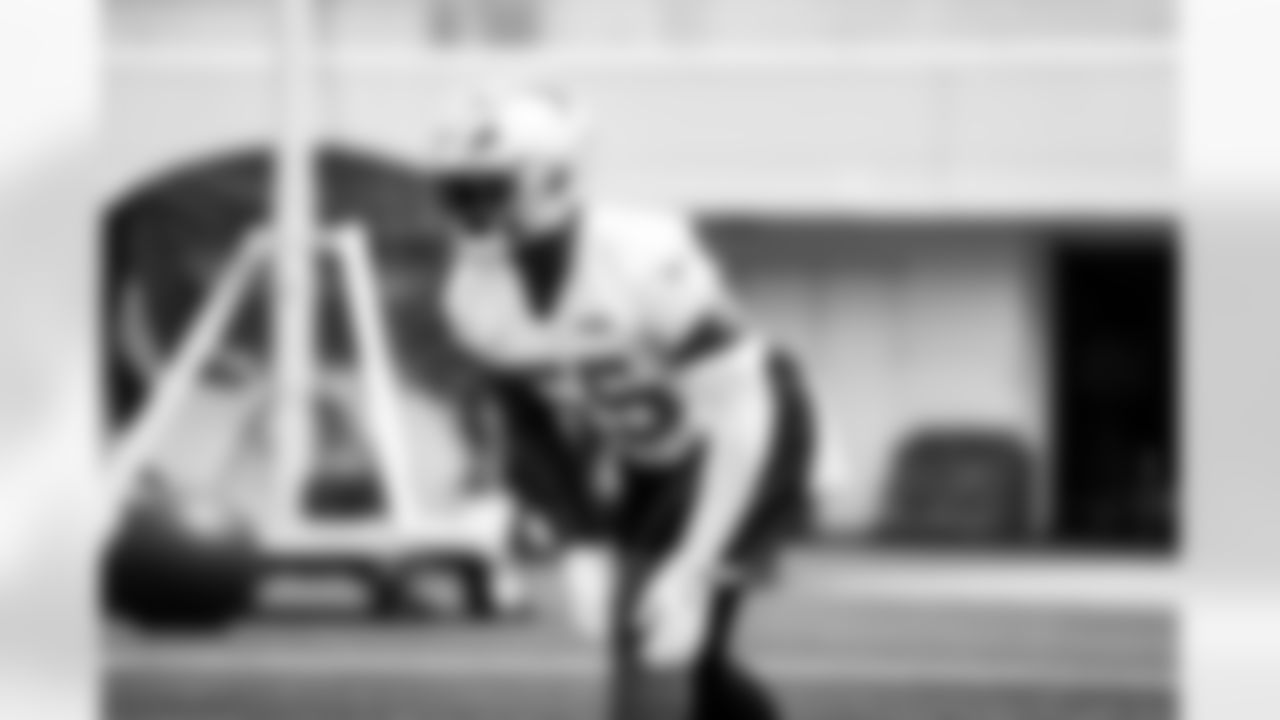 Detroit Lions linebacker Derrick Barnes (55) during OTAs at the Meijer Performance Center on June 4, 2025 in Allen Park, Mich. (Jeff Nguyen/Detroit Lions)