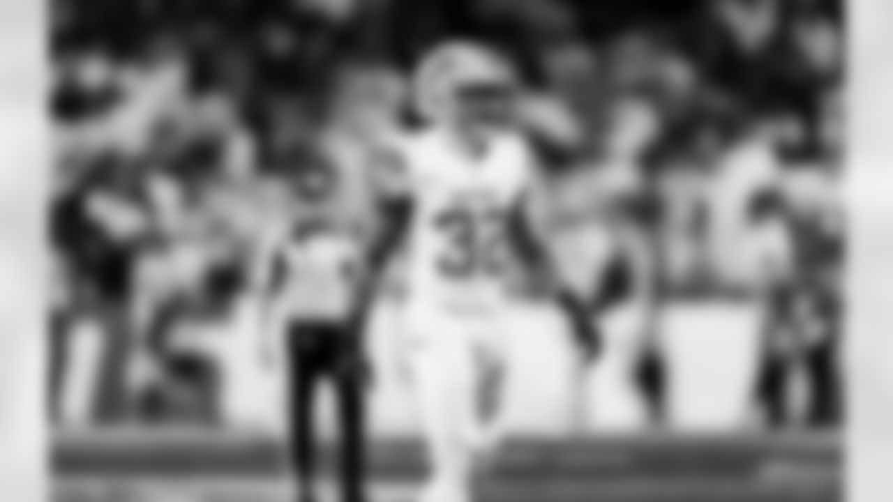 Detroit Lions defensive back Brian Branch (32) during an NFL football game against the Dallas Cowboys on Thursday, Dec. 4, 2025 in Detroit. (Jeff Nguyen/Detroit Lions via AP)