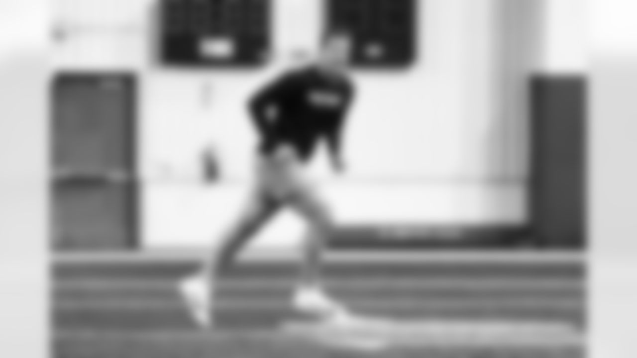 Detroit Lions tight end Sam LaPorta (87) during offseason workouts at the Meijer Performance Center on May 1, 2025 in Allen Park, Mich. (Jeff Nguyen/Detroit Lions)