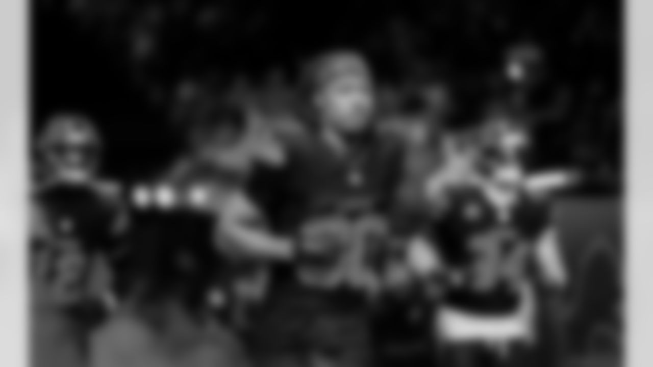 Detroit Lions cornerback Khalil Dorsey (30) before to an NFL football game against the New York Giants on Sunday, Nov. 23, 2025 in Detroit. (Jeff Nguyen/Detroit Lions via AP)