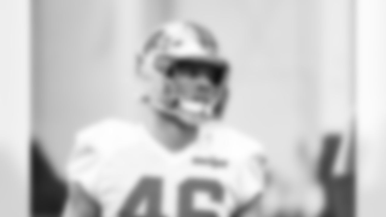 Detroit Lions linebacker Jack Campbell (46) during practice at the Meijer Performance Center on Oct. 31, 2025 in Allen Park, Mich. (Jeff Nguyen/Detroit Lions)