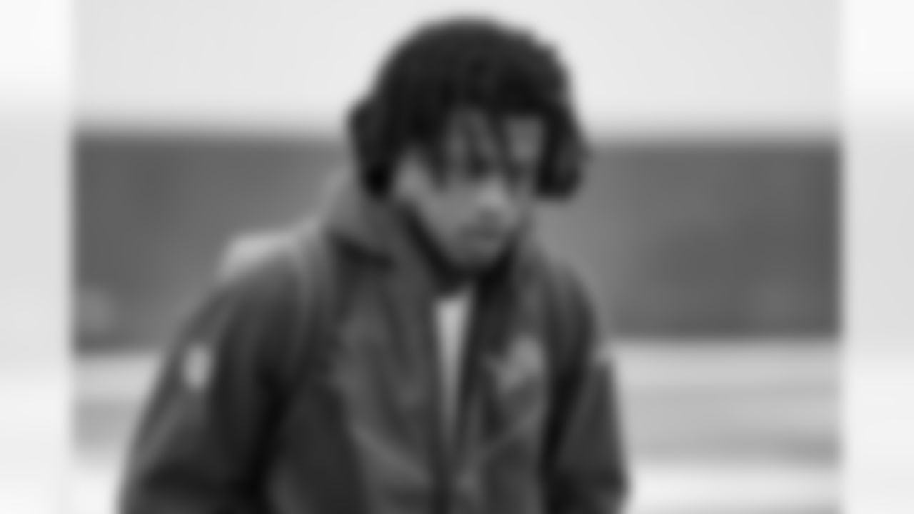 Detroit Lions wide receiver Jameson Williams (1) travels to Chicago on Jan. 3, 2026. (Jeff Nguyen/Detroit Lions via AP)