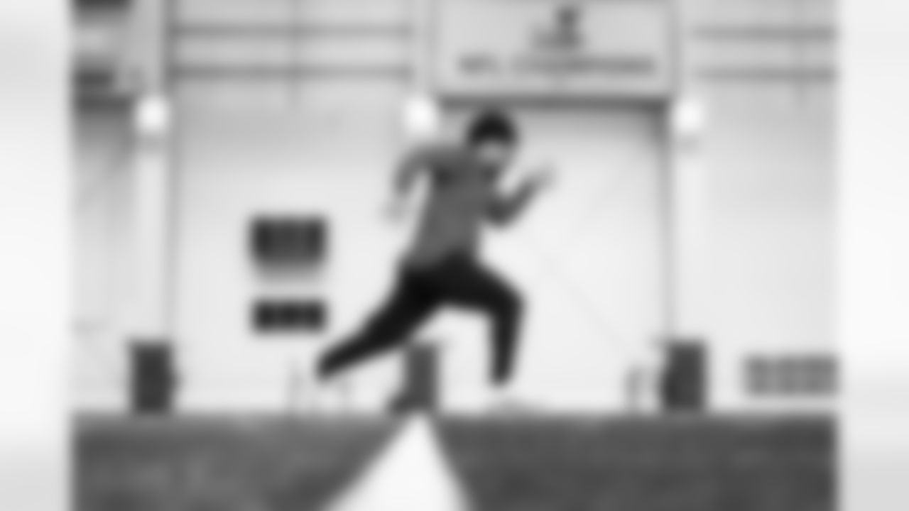 Detroit Lions guard Netane Muti (52) during offseason workouts at the Meijer Performance Center on April 29, 2025 in Allen Park, Mich. (Jeff Nguyen/Detroit Lions)