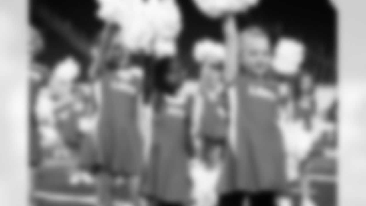 Participants during the junior cheer clinic at Ford Field on Dec. 7, 2025 in Detroit. (Mike Ferdinande/Detroit Lions)