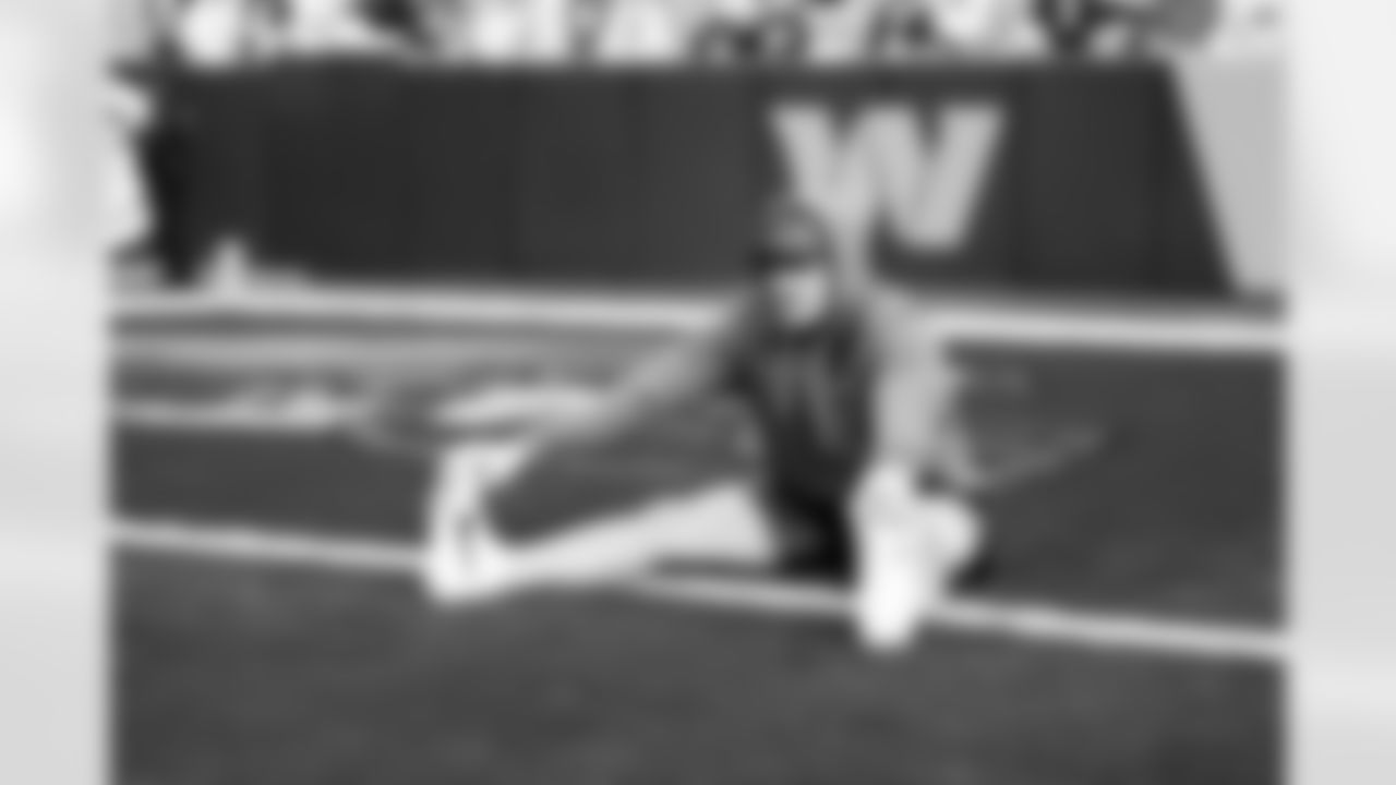 Detroit Lions linebacker Trevor Nowaske (53) before an NFL football game against the Washington Commanders on Sunday, Nov. 9, 2025 in Landover, Md. (Jeff Nguyen/Detroit Lions via AP)