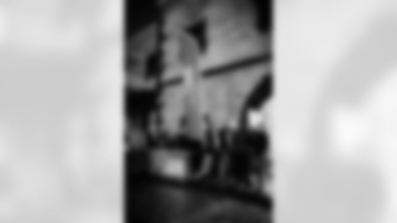 Fans attend a Thanksgiving game watch party on Thursday, Nov. 27, 2025 in Cologne, Germany. (Felix Lindenbeck/Detroit Lions via AP)