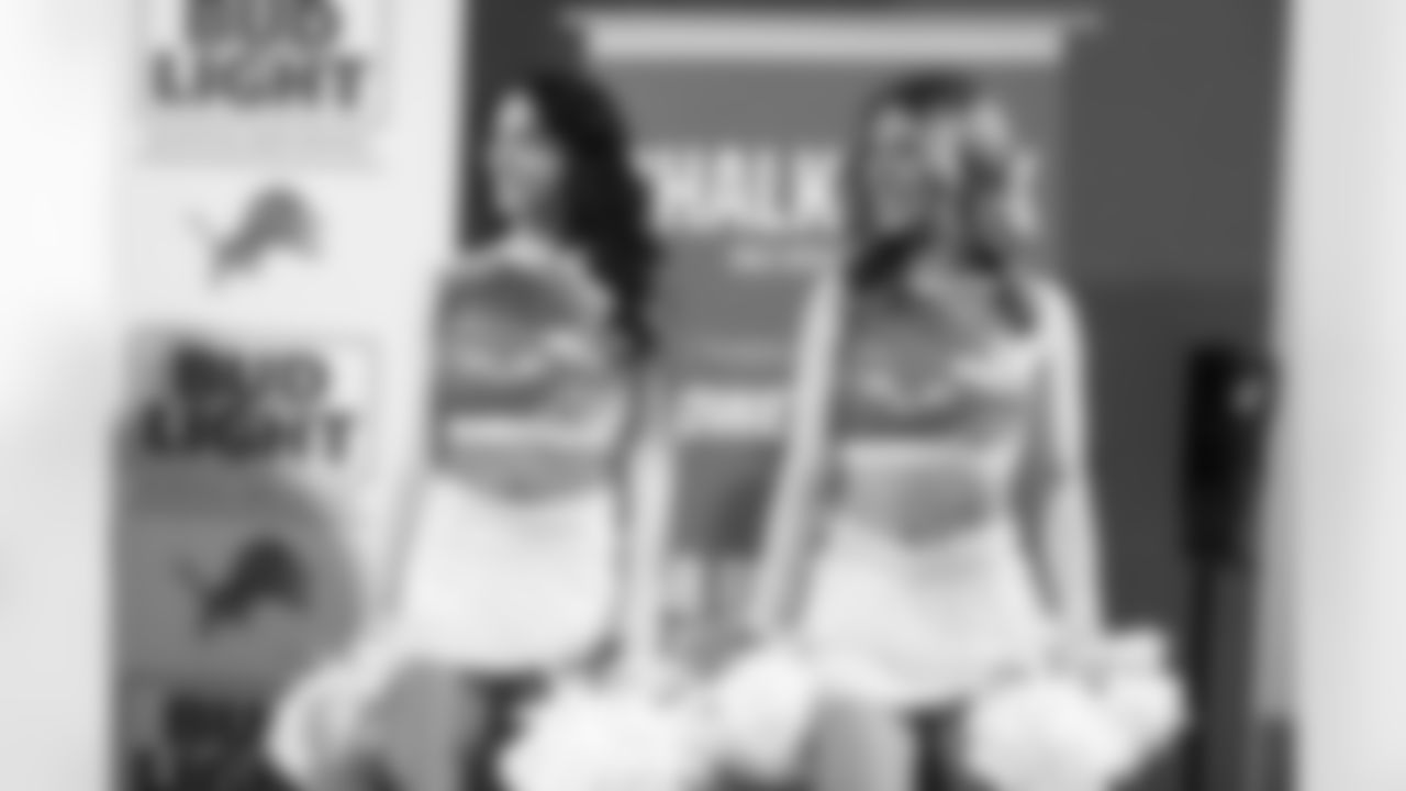 before an NFL football game against the Dallas Cowboys on Thursday, Dec. 4, 2025 in Detroit. (Mike Ferdinande/Detroit Lions via AP)