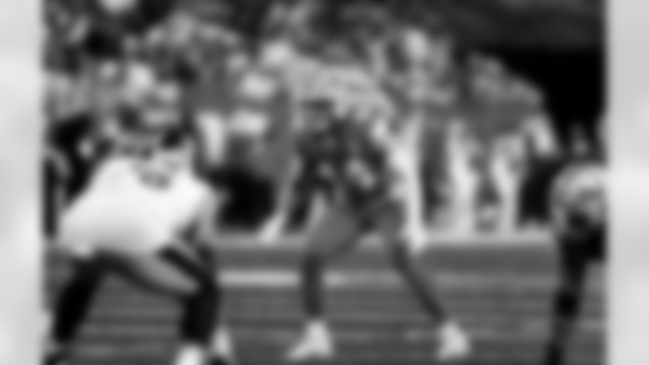 Detroit Lions linebacker Malcolm Rodriguez (44) during an NFL football game against the Pittsburgh Steelers on Sunday, Dec. 21, 2025 in Detroit. (Jeff Nguyen/Detroit Lions via AP)