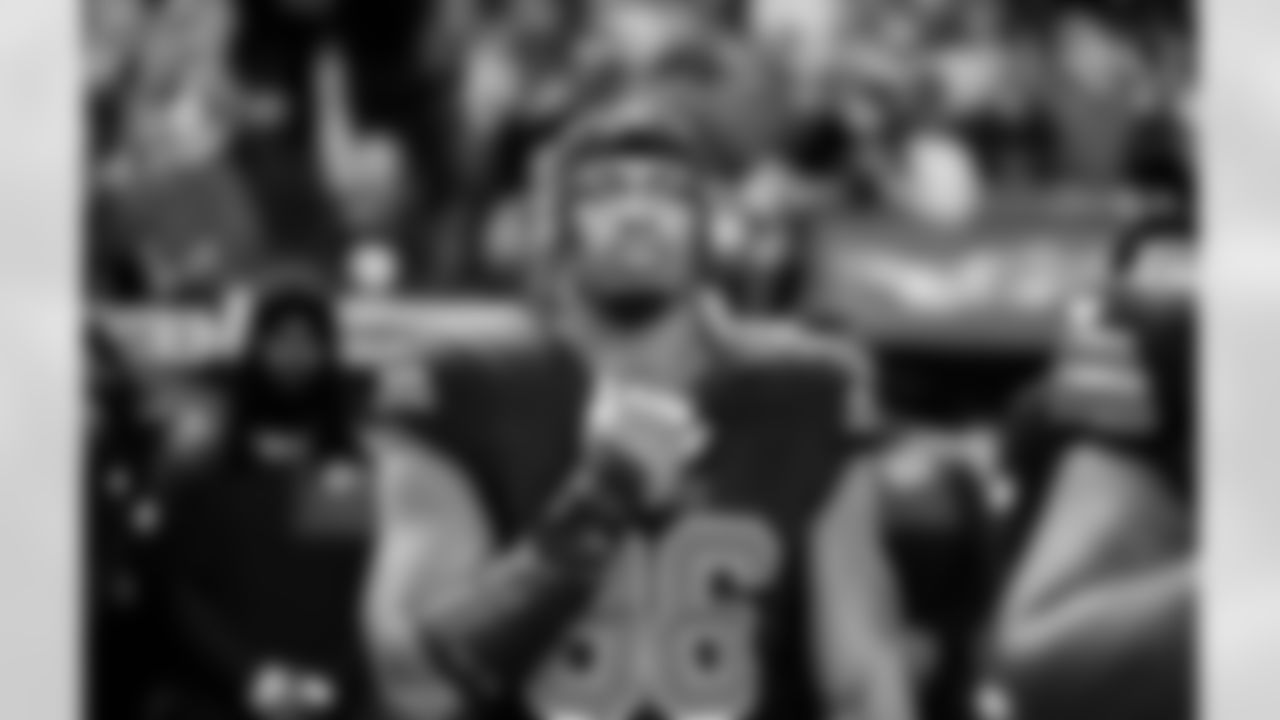 Detroit Lions edge rusher Al-Quadin Muhammad (96) before to an NFL football game against the New York Giants on Sunday, Nov. 23, 2025 in Detroit. (Jeff Nguyen/Detroit Lions via AP)