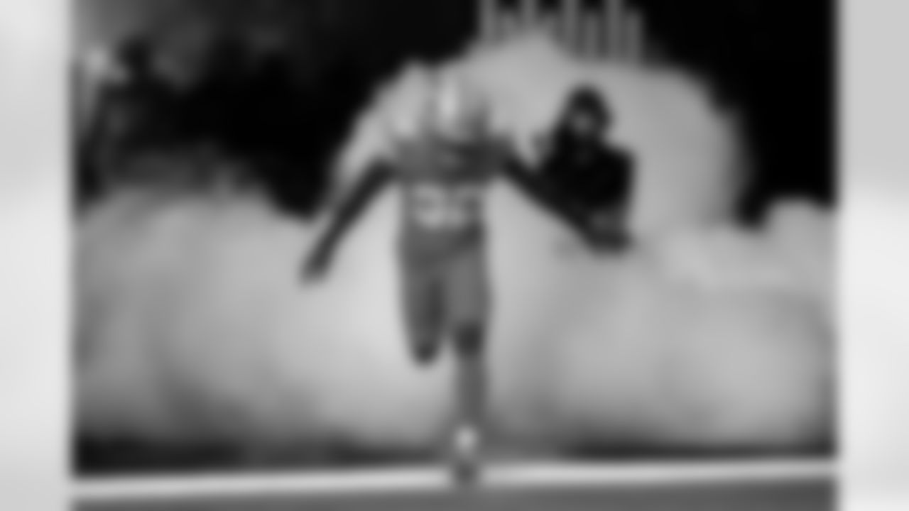 Detroit Lions defensive back Brian Branch (32) before an NFL football game against the Cleveland Browns on Sunday, Sept. 28, 2025 in Detroit. (Jeff Nguyen/Detroit Lions via AP)