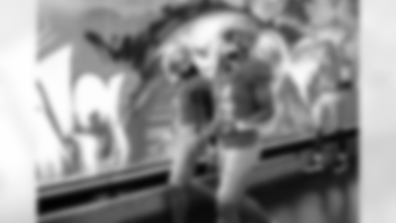 Detroit Lions running back Jahmyr Gibbs (0) and Detroit Lions wide receiver Amon-Ra St. Brown (14) before an NFL football game against the Green Bay Packers on Thursday, Nov. 27, 2025 in Detroit. (Jeff Nguyen/Detroit Lions via AP)