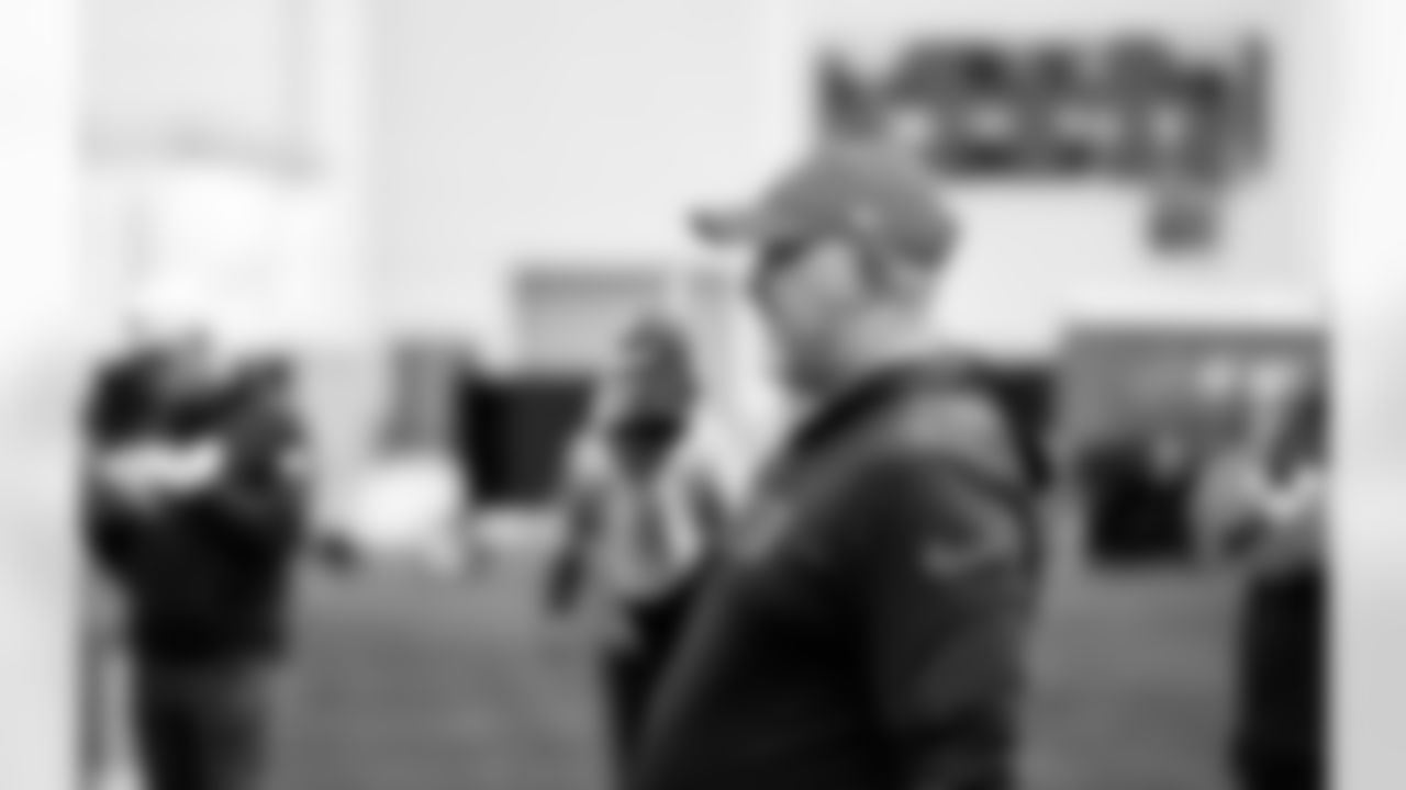 Detroit Lions offensive coordinator John Morton during OTAs at the Meijer Performance Center on May 29, 2025 in Allen Park, Mich. (Jeff Nguyen/Detroit Lions)