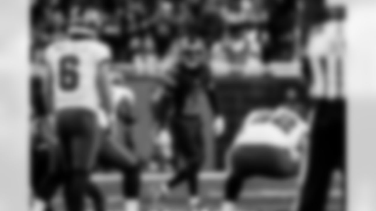 Detroit Lions safety Thomas Harper (12) during an NFL football game against the Tampa Bay Buccaneers on Monday, Oct. 20, 2025 in Detroit. (Jeff Nguyen/Detroit Lions via AP)