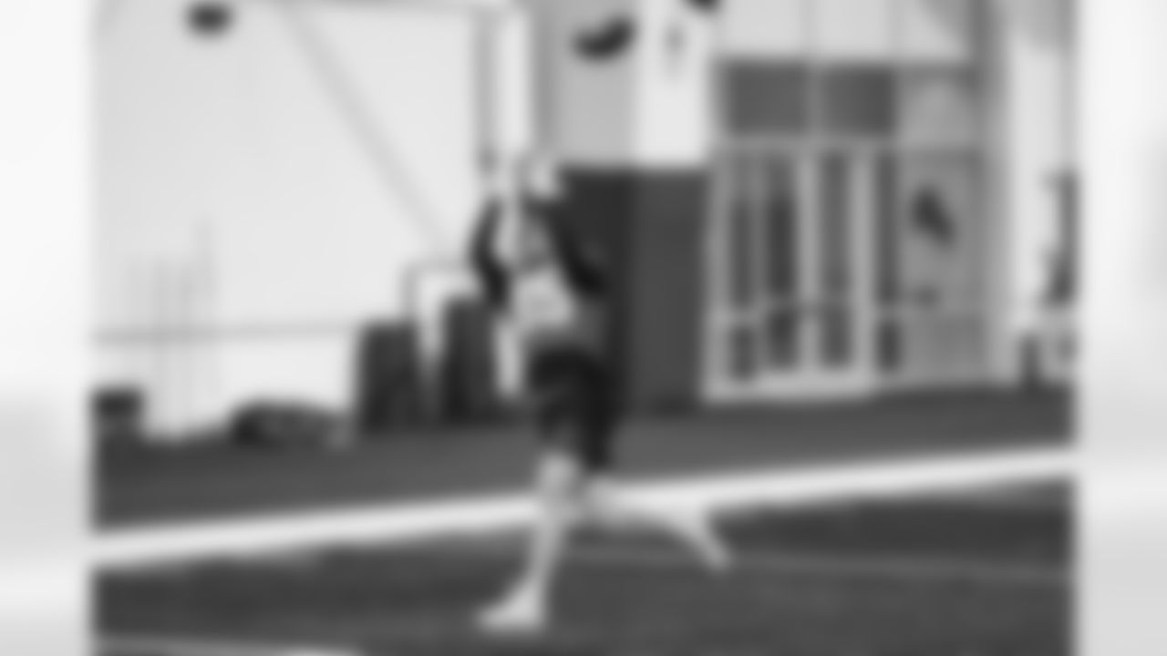 Detroit Lions wide receiver Tom Kennedy (85) during practice at the Meijer Performance Center on Dec. 19, 2025 in Allen Park, Mich. (Jeff Nguyen/Detroit Lions)