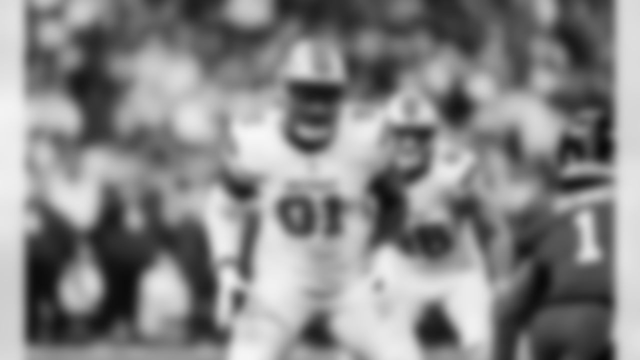 Detroit Lions defensive lineman Levi Onwuzurike (91) during an NFL football game against the Indianapolis Colts on Nov. 24, 2024 in Indianapolis. (Jeff Nguyen/Detroit Lions via AP)