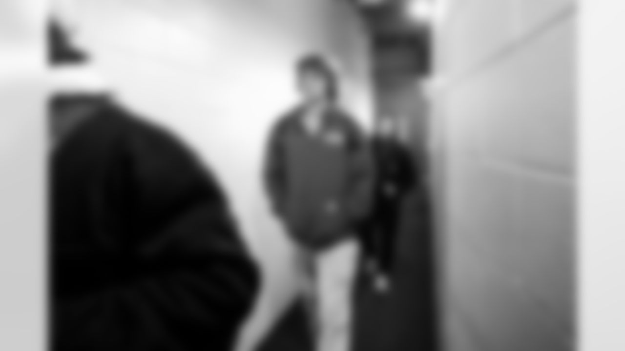 Detroit Lions wide receiver Isaac TeSlaa (18) arrives to an NFL football game against the Chicago Bears on Sunday, Jan. 4, 2026 in Chicago. (Jeff Nguyen/Detroit Lions via AP)