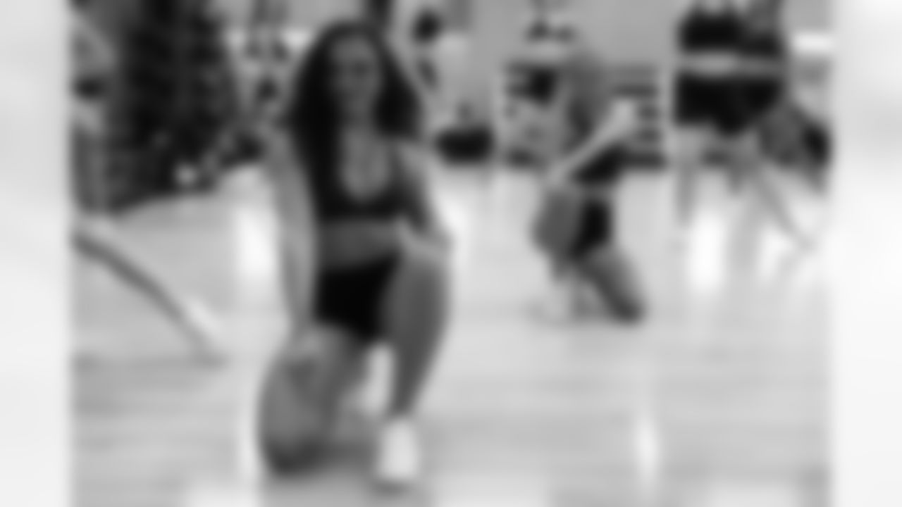 Contestants perform during the Detroit Lions Cheerleaders final look auditions at Lifetime Fitness on May 12, 2025 in Bloomfield Hills, Mich. (Mike Ferdinande/Detroit Lions)