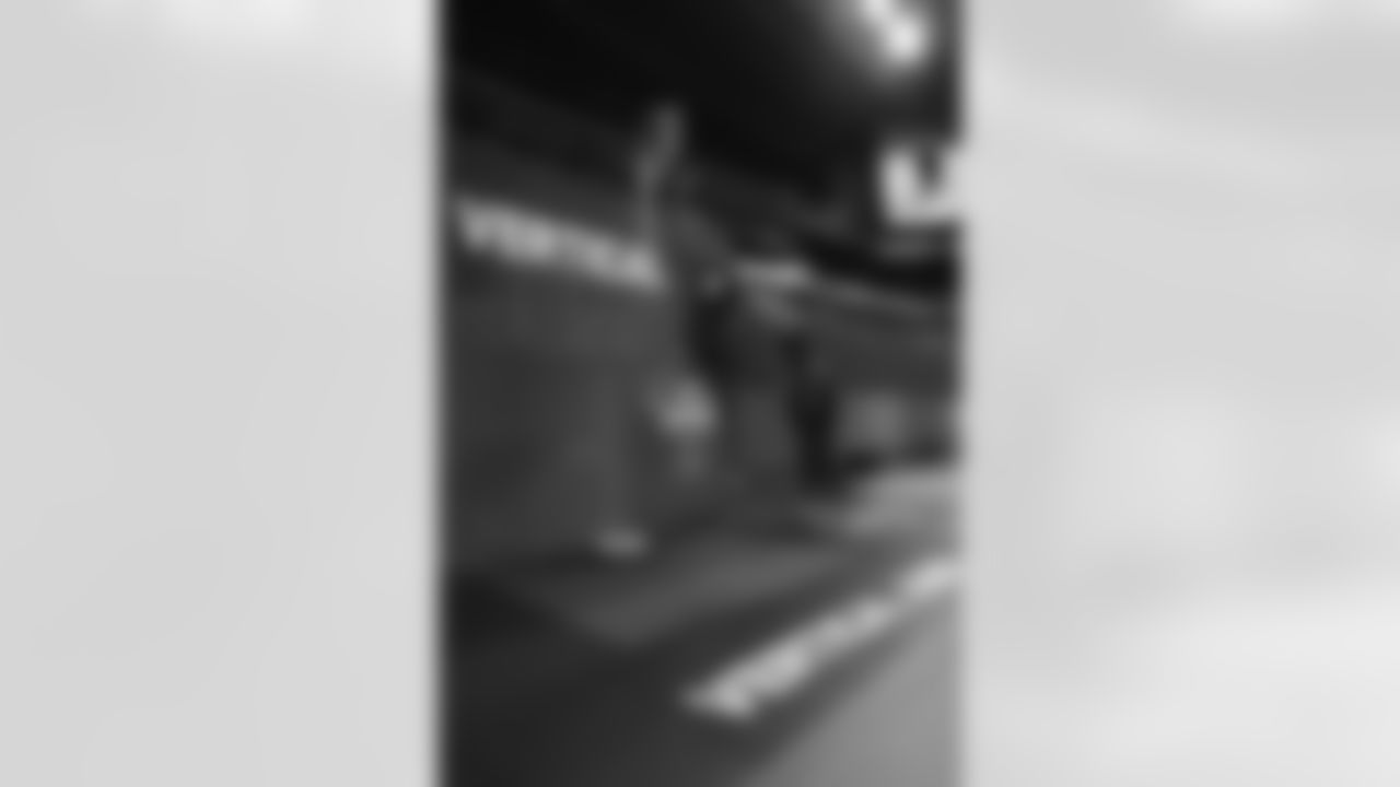 Duke defensive lineman Wesley Williams (62) runs a drill at the NFL football scouting combine in Indianapolis, Thursday, Feb. 26, 2026. (AP Photo/Julio Cortez)