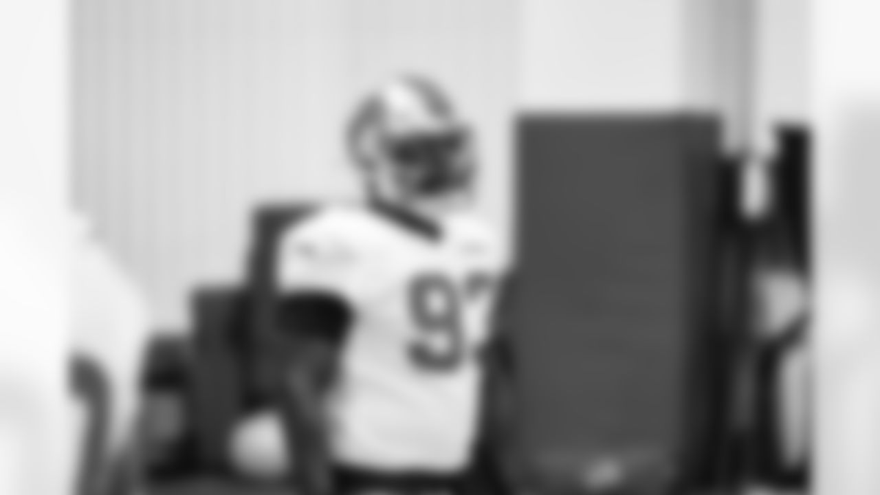 Detroit Lions defensive lineman Josh Paschal (93) during practice at the Meijer Performance Center in Allen Park, MI on November 22, 2024. (Jeff Nguyen/Detroit Lions)